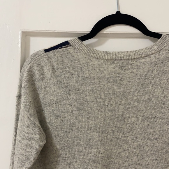 JCrew | Grey Wool Sweater with Stripes S - Picture 6 of 7